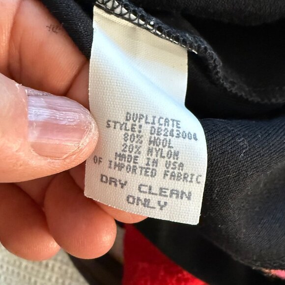 Bets by Canvasbacks Artsy Patchwork Jacket Women Medium Wool Nylon Color-Block - Picture 8 of 12